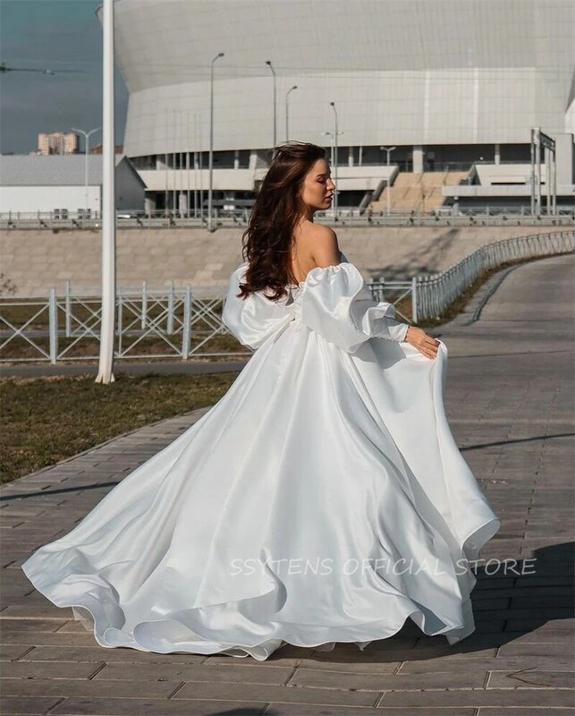 Classy Wedding Dresses Sweetheart Long Vestidos De Novia A Line Lace Up Back Robe De Mariée Sexy Bridal Party Gowns for Women
