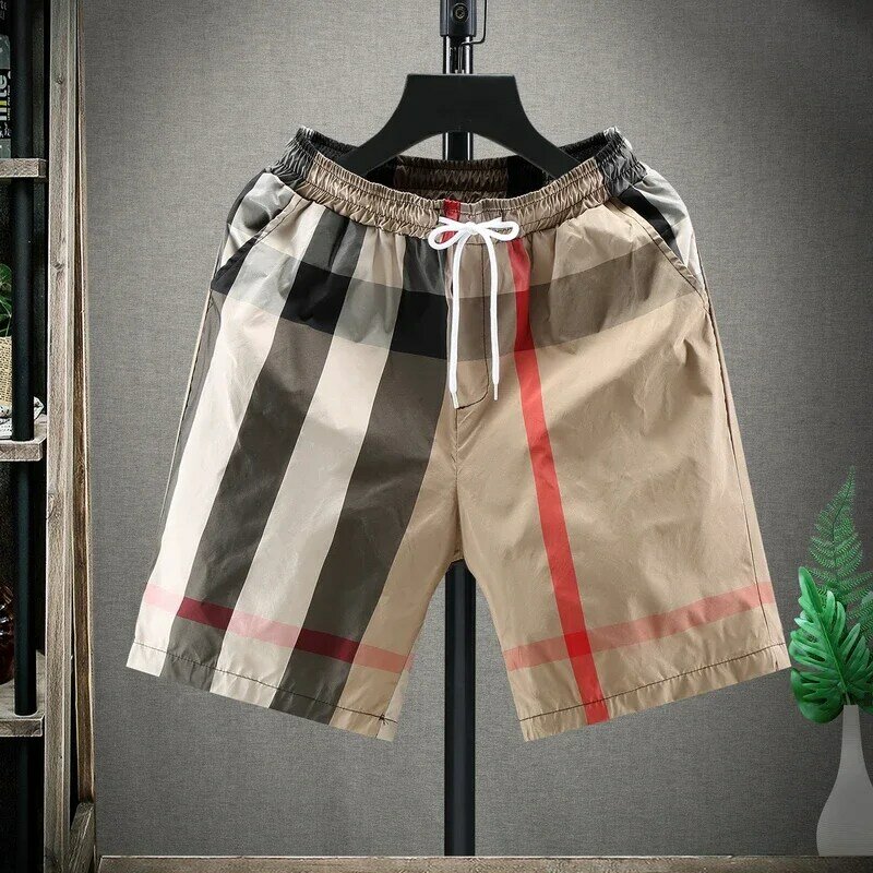 Marca shorts finos de luxo masculino, calças de grife, roupa de verão, novo, 4XL, 2022