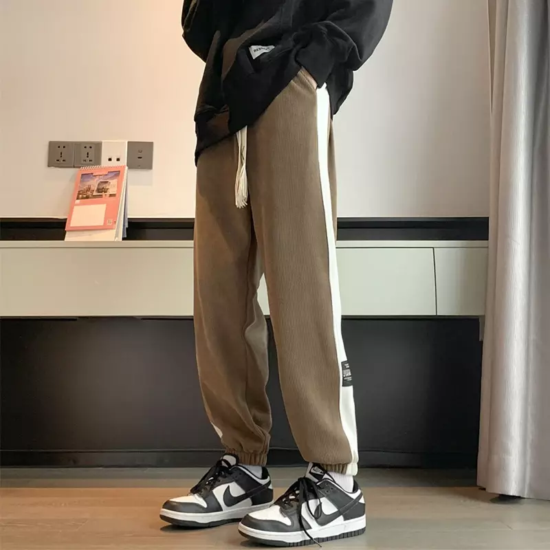 Sping Corduroy New Autumn Sweatpants Men Baggy Classical Joggers Fashion Streetwear Loose Casual Harem Pants