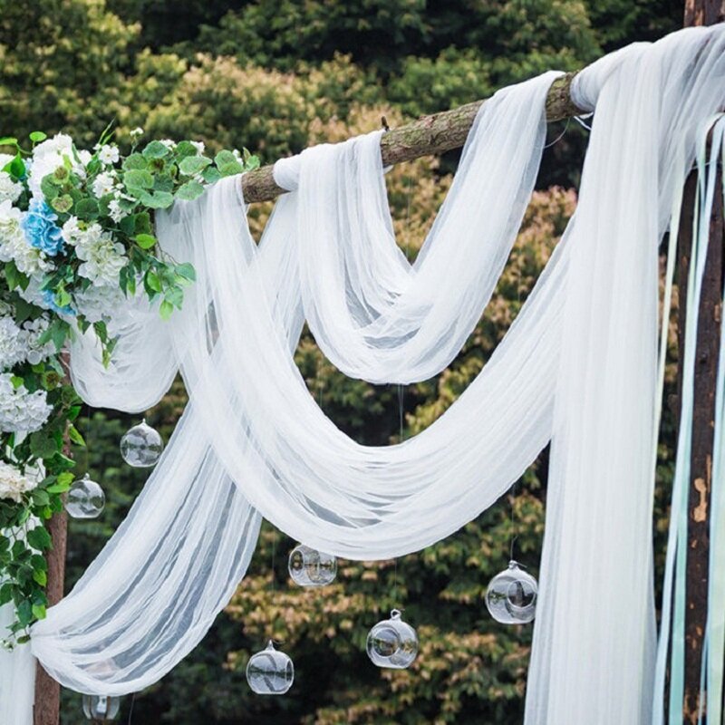 結婚式の装飾用の純粋なチュールのオーガンザ,誕生日パーティー,結婚式の椅子の装飾糸,5または10m