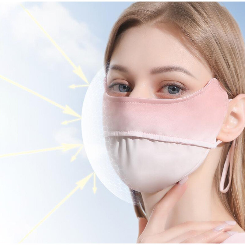 Masque de protection solaire nickel é, masque de protection UV, écharpe pare-soleil, masque anti-soleil, masque d'angle Ice InjEye, bavoir 2024, UPF50 +