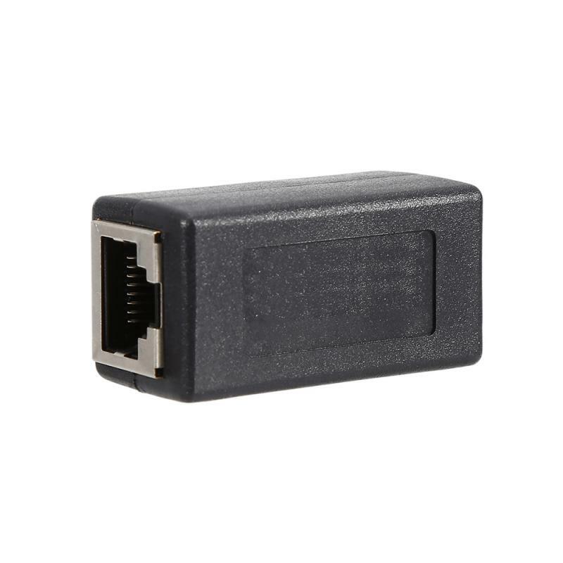 1~5PCS New RJ45 Network Dual-Pass Mini Black Network Connector Portable Female To Female Ethernet LAN Connection Adapter
