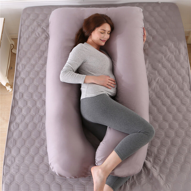 2022 جديد كامل الجسم التمريض وسادة حمل على شكل حرف U الأمومة للنوم مع غطاء من القطن القابل للإزالة
