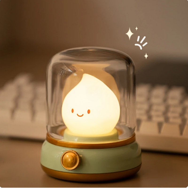 Mini Night Light USB ricaricabile lampada da tavolo portatile Cartoon Cute Desktop Ornament dormitorio camera da letto lampada da notte regali per bambini