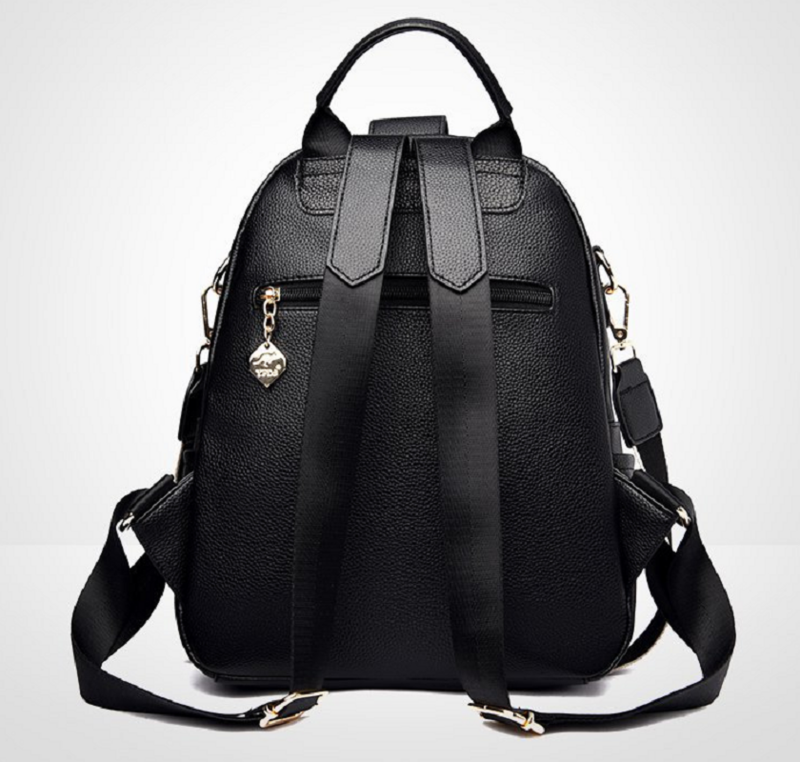 Tas punggung wanita, ransel bahu kulit lembut mewah mode baru untuk remaja perempuan, tas sekolah kapasitas besar, tas Travel