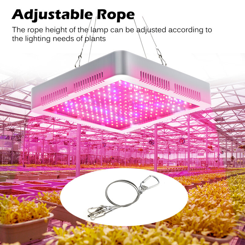 Oświetlenie LED do uprawy 2000W pełne spektrum z podwójny przełącznik Panel kwantowy Phytolamp dla roślin cieplarnianych hydroponika stojak do siewu