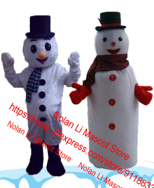 High Quality Christmas Snowman Mascot Costume Cartoon Set Animal Halloween Birthday Party Adult Size Cosplay Holiday Gift 150