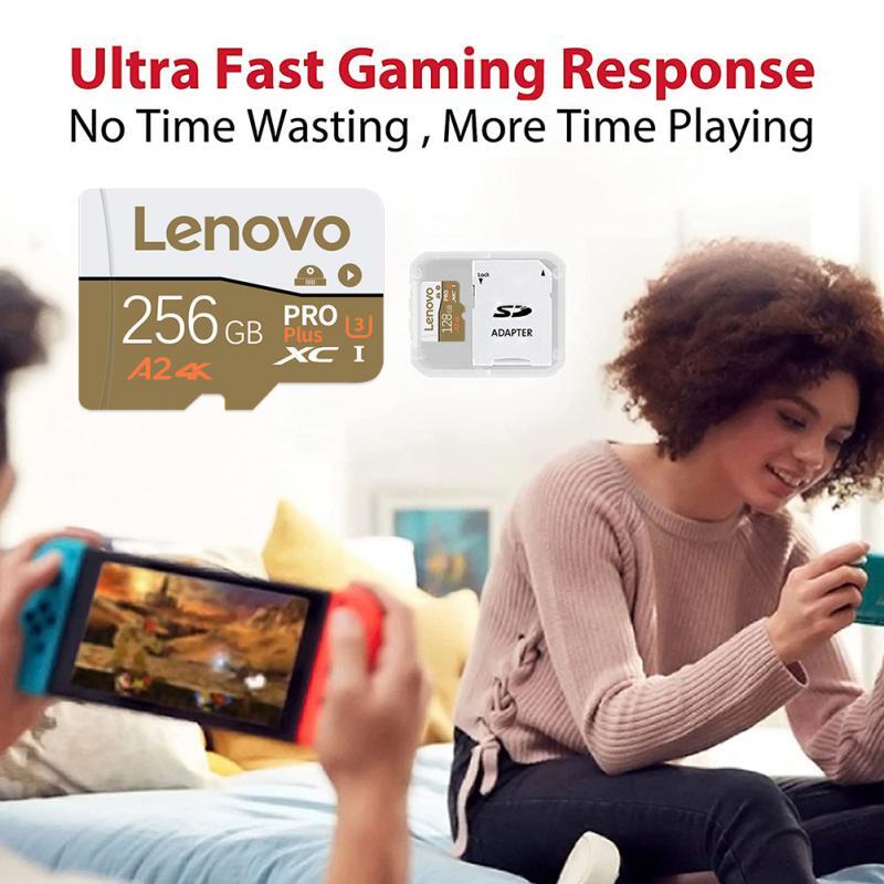 بطاقة لينوفو ميكرو تي اف اس دي ، بطاقة ذاكرة عالية السرعة ، 2 ign ، 1 erce ، A2 ، U3 ، way GB ، مناسبة لمفتاح نيتندو ، PS4 ، PS4 ، كمبيوتر محمول للألعاب