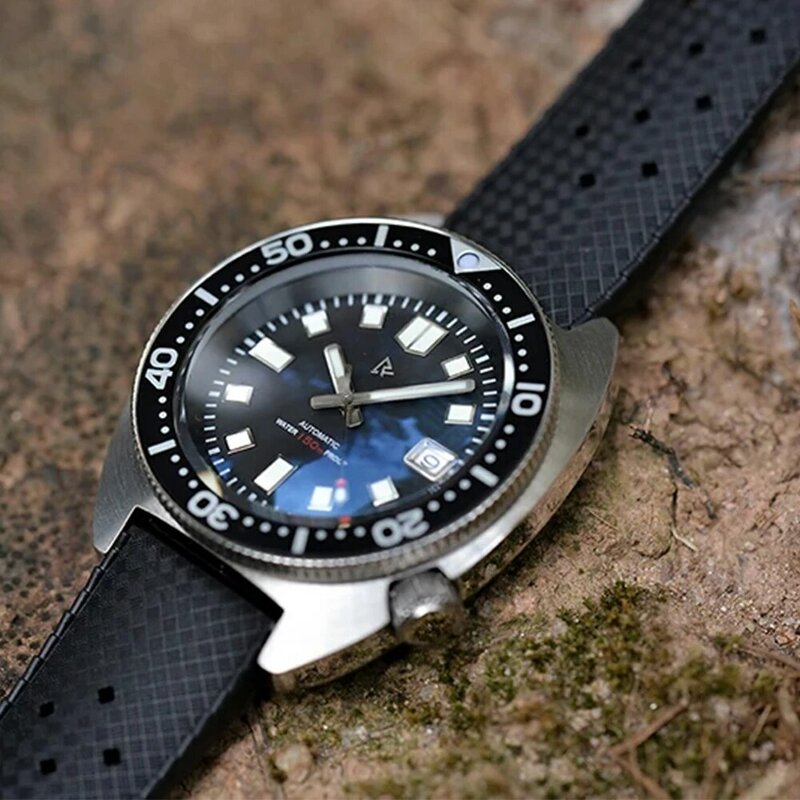 RDUNAE/RETANGULA R2 Turtle Men's Mechanical Watch Brand Sapphire Glass Stainless Steel Sports Waterproof Stainless Steel Watch