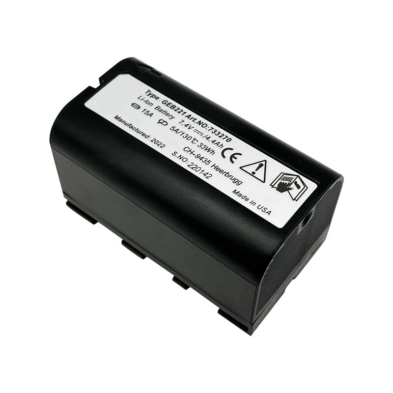Bateria GEB221 para estações totais Leica, estações totais, tensão de saída, capacidade 7.4V, 4400mAh, TS02, TS06, TS09, TPS1200, 5pcs