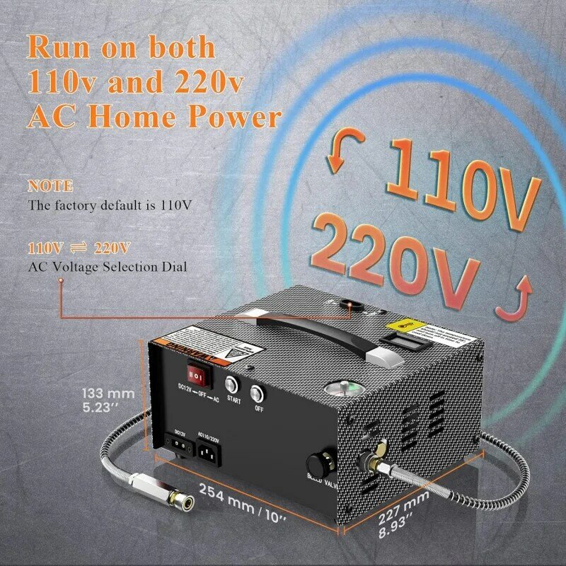 統合電力,自動停止,オイルフリー,CS1-I V CS1-I V ac,4500psi,30mpaを備えたエアコンプレッサー110