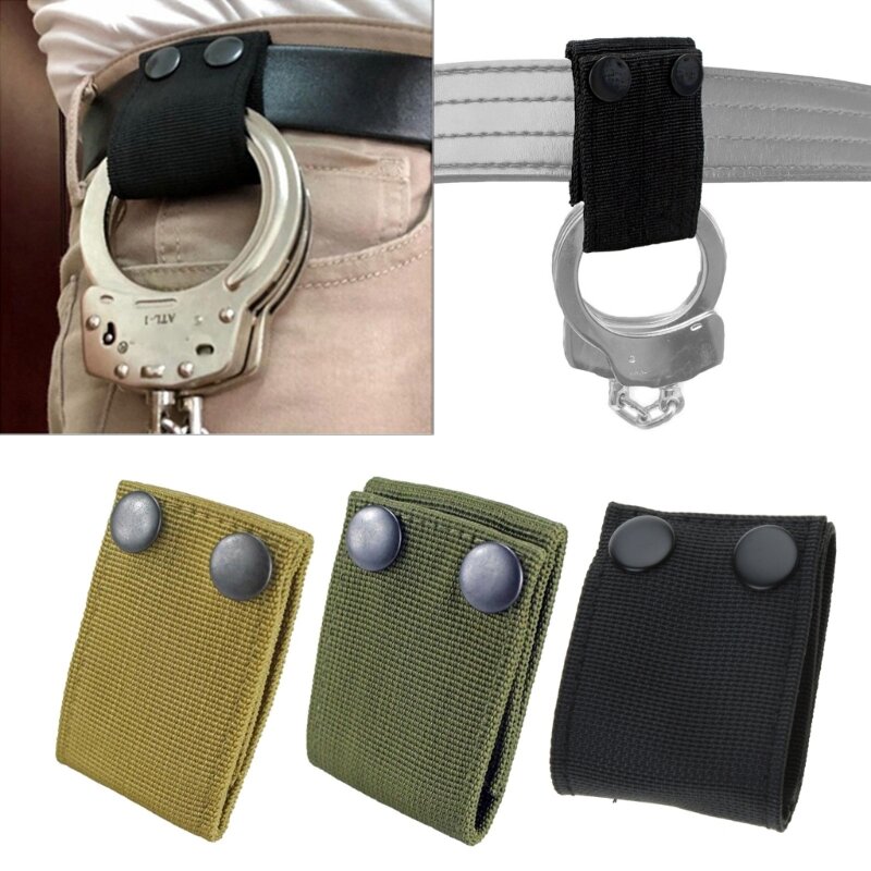 G92F Quick Release Standard Handcuff Cuffs Strap Portable Tactic Quick Pull Handscuff Strap for Belt Handcuff Belt Keeper