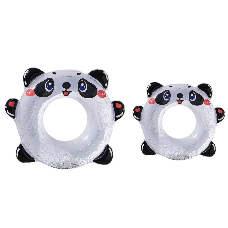 F19F Swimming Ring Panda Water for Play Float Pet Circle Float Children Summer