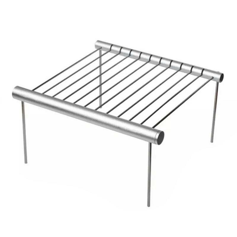 Folding Camping Grill Table Small Detachable Stainless Steel Grill Stand Grilling Supplies For Farmhouse Fishing Picnic Camping