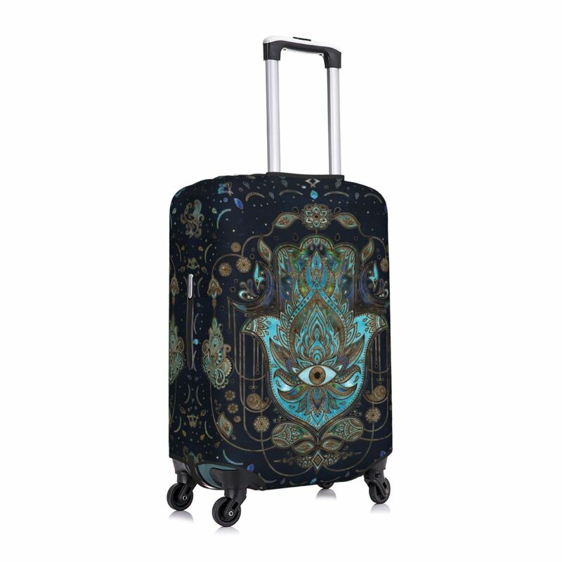 파티마 블루 원석 방진 여행 가방 커버, Hamsa 핸드 이블 아이 여행용 수하물 커버, 맞춤형 손, 18-32 인치