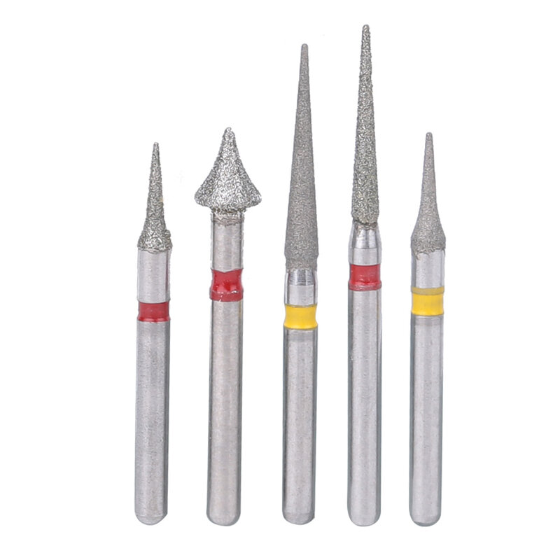 Dental High Speed Diamond Bur, Conjunto de esmalte ortodôntico interproximal, Ferramenta de dentista, Material dentário de laboratório, Broca Emery Powder, 5 pcs