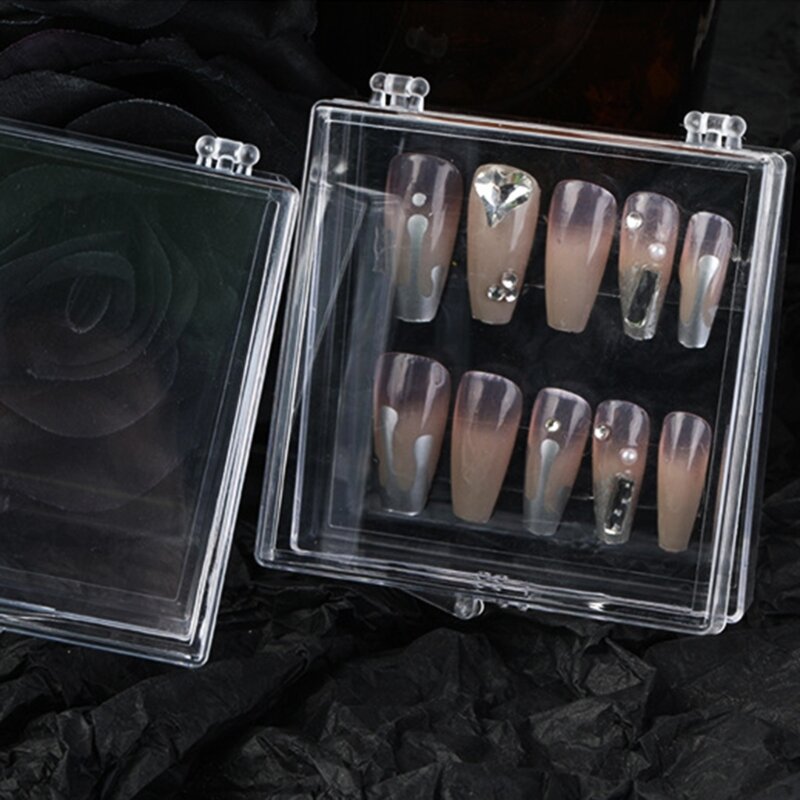 Caja embalaje especial para decoración uñas, caja almacenamiento para uñas, envío directo