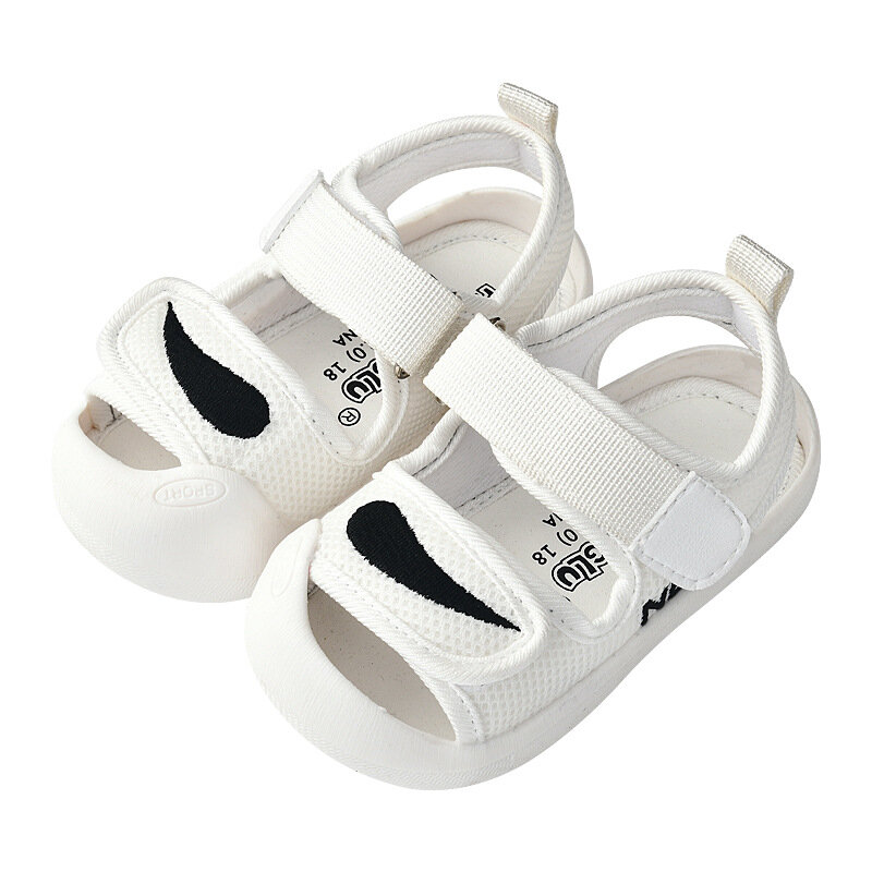 Sandálias de superfície de malha antiderrapante para bebê, sapatos masculinos de verão, fundo macio, 0-1-3 anos de idade