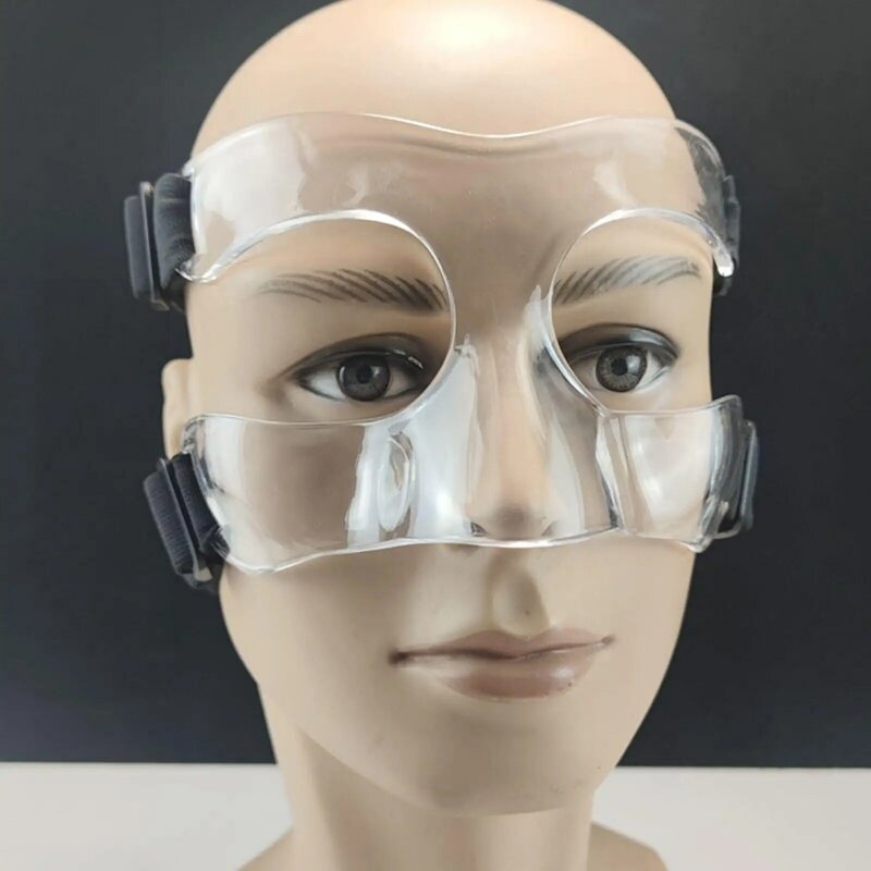 Máscara de baloncesto con correa ajustable, casco deportivo, protector facial y nasal para deportes