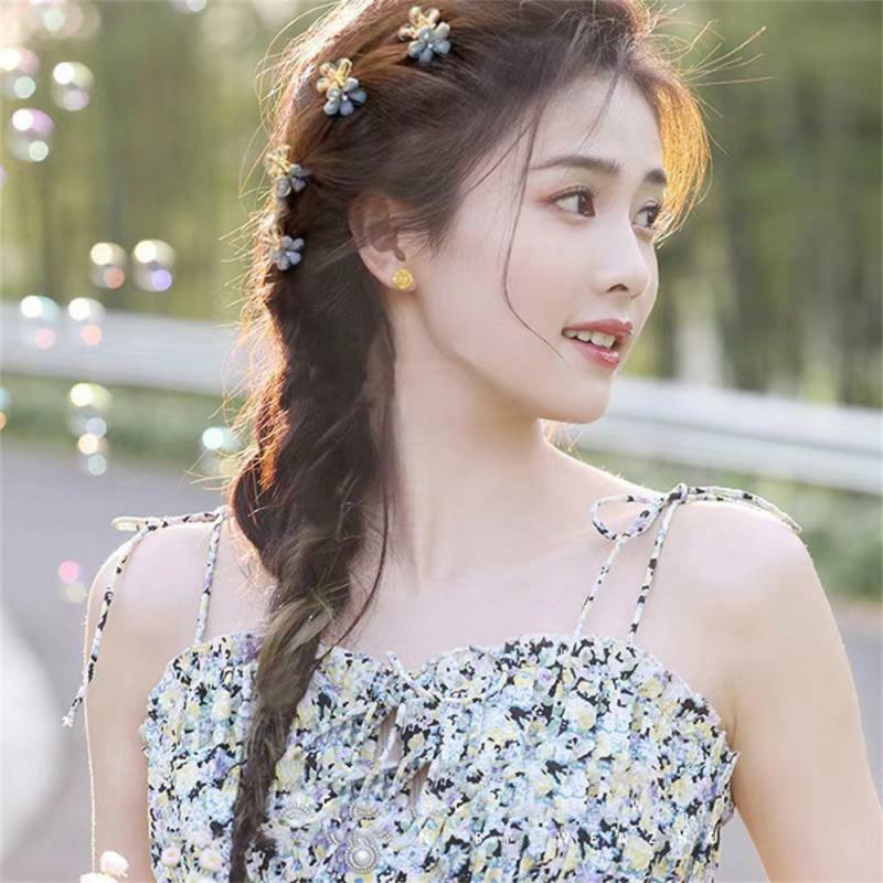 1/3/5SETS Ease Of Use Crystal Flower Hairpin Alloy Clothing Accessories Fashion Accessories Rhinestone Hairpin Girl