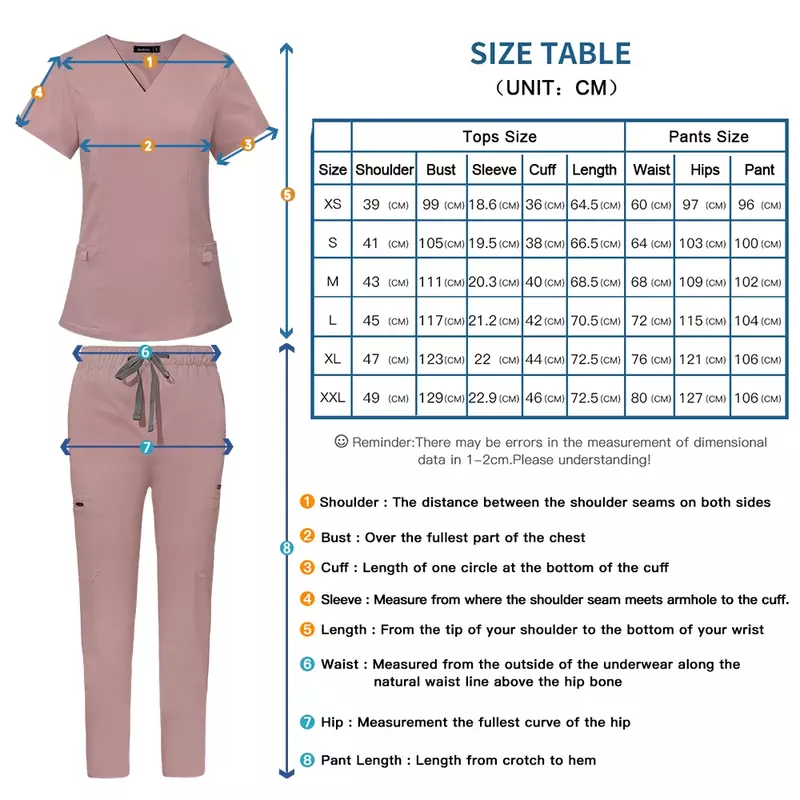 Uniforme médico de enfermería para hombres y mujeres, ropa de trabajo, Tops y Pantalones rectos, traje de trabajo de belleza, equipo de cirugía