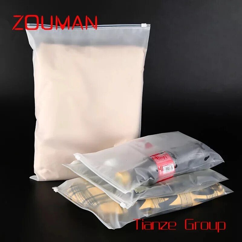 Custom , Small size EVA clothing packing ziplock plastic bag wholesale logo printed zipper frosted custom clothing packaging bag