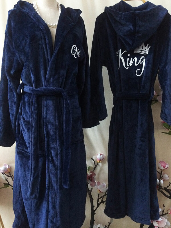 Индивидуальный банный халат с капюшоном для пар, индивидуальный зимний женский свадебный подарок для мужа и жены, индивидуальные Банные халаты 2023