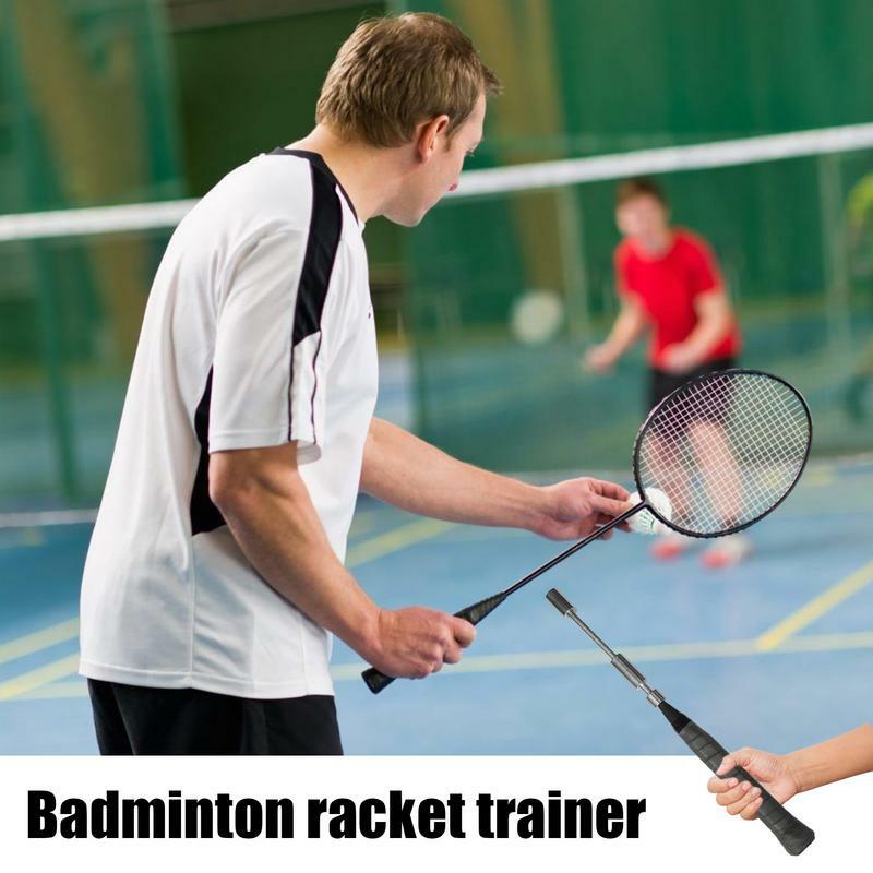 Badminton Racket Swing Trainer Adjustable Weight Badminton Training Stick Stainless Steel Badminton Racket Training Tool