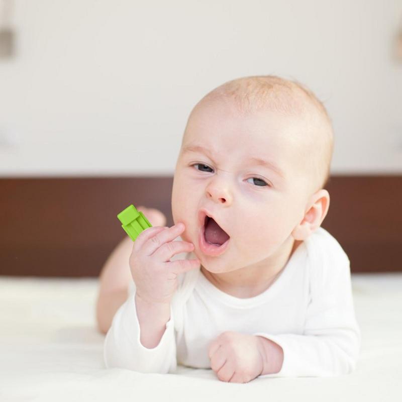 Zabawka ząbkowanie gryzak z silikonowym gryzakiem dla chłopców i dziewcząt miękkie i elastyczne silikonowe gryzaki dla niemowląt