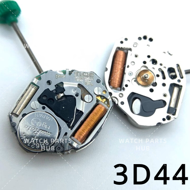 นาฬิกาควอตซ์เคลื่อนไหว3D44อุปกรณ์เสริมนาฬิกา2มือหมุนแบบใหม่จากญี่ปุ่น3D44