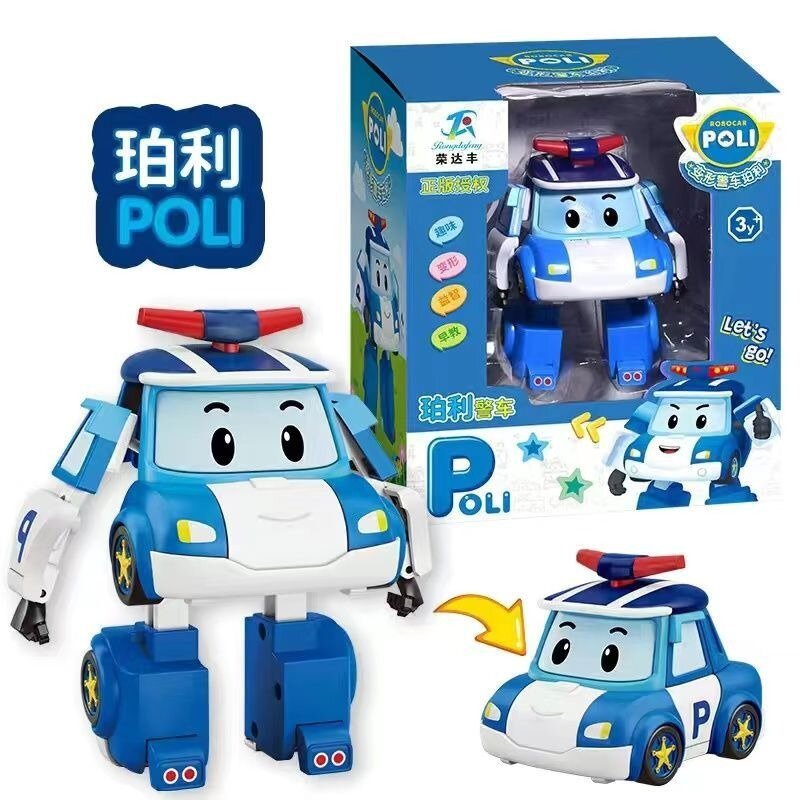 Tekenfilms Anime Actiefiguren Robocared Polis Ambe Roy Helly Transformatie Assemblage Puzzelspeelgoed Voor Kinderen Verjaardagscadeaus