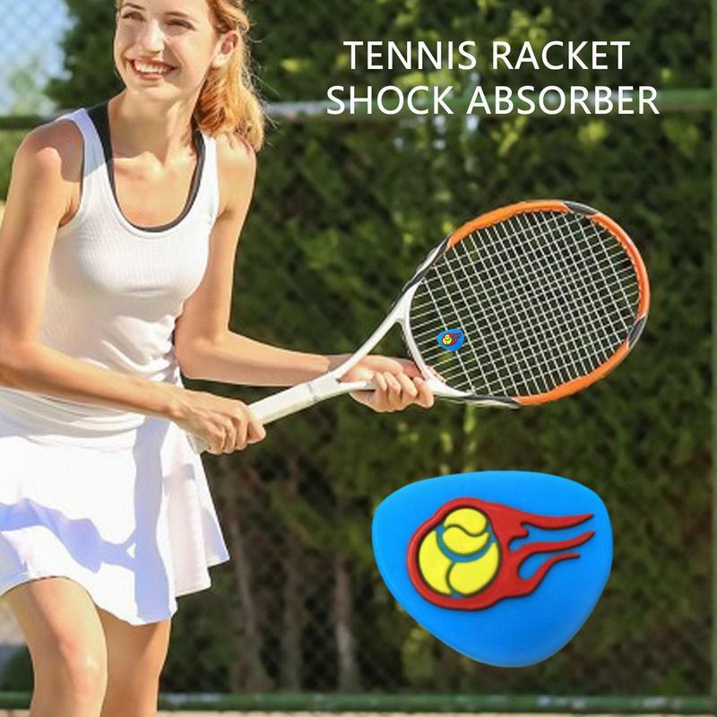 Protective Tennis Racket Vibration Dampeners Silicone Anti-Vibration Tennis Shockproof Absorber Cartoon Shock Pad Accessories
