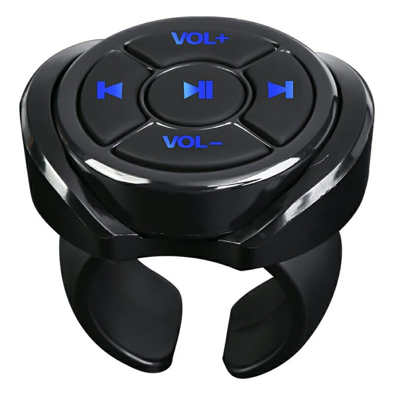 Controle remoto sem fio para carro, moto, bicicleta, volante, botões inteligentes, bluetooth, música, mp3, para ios e android
