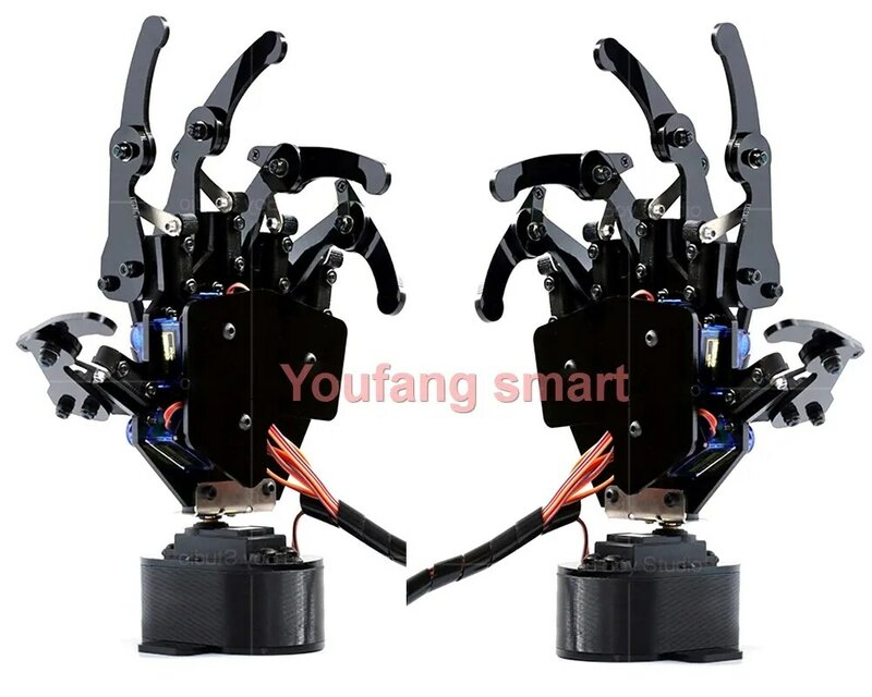 6 Dof Braço robótico com 5 Dof Bionic Robot Mão, Dedo Garra para Arduino, Raspberry Pi 5 Kit, Projeto manipulador programável