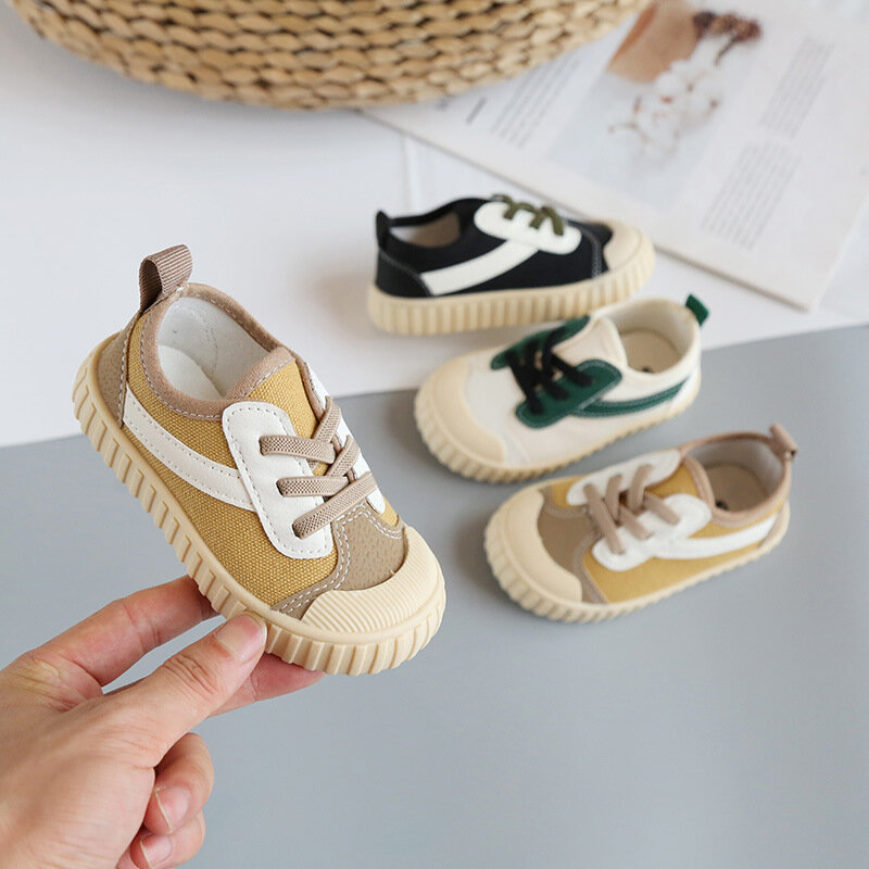 Sapatos de lona respirável para bebês, fundo macio, tênis antiderrapantes, sapatos de caminhada casuais, meninos, de 1 a 6 anos, moda, 2023