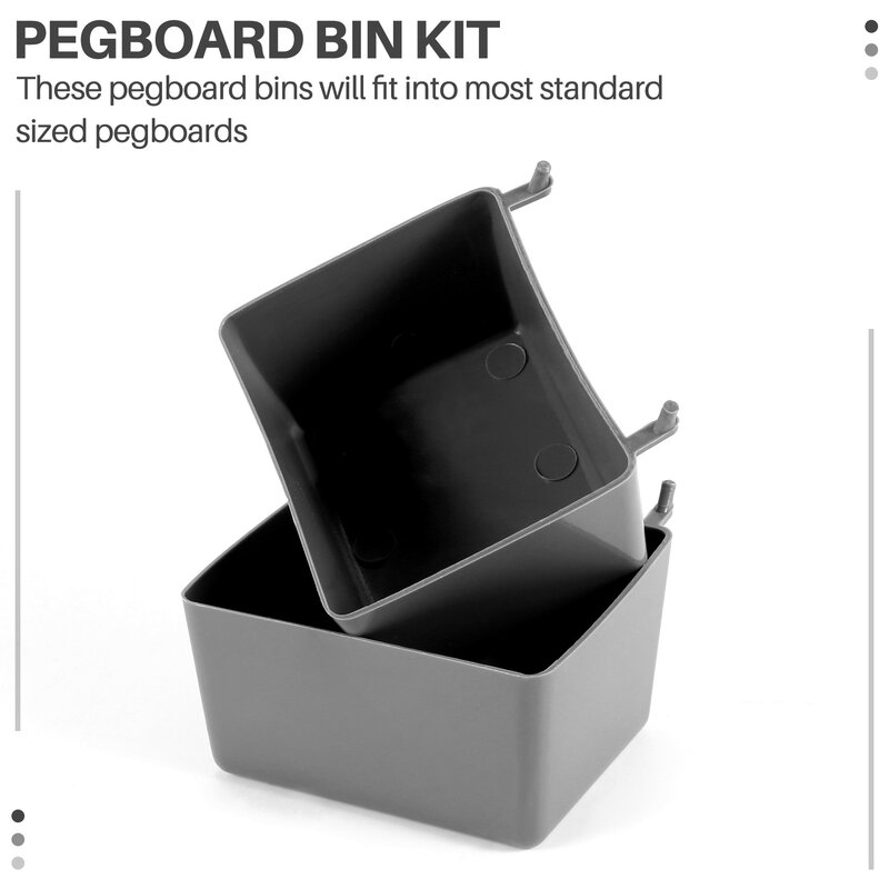 Organizador de armazenamento Pegboard Basket, Pegboard Box, Pegboard Bin Kit, Acessórios Pegboard, Peças para ferramentas organizadoras, 10Pcs