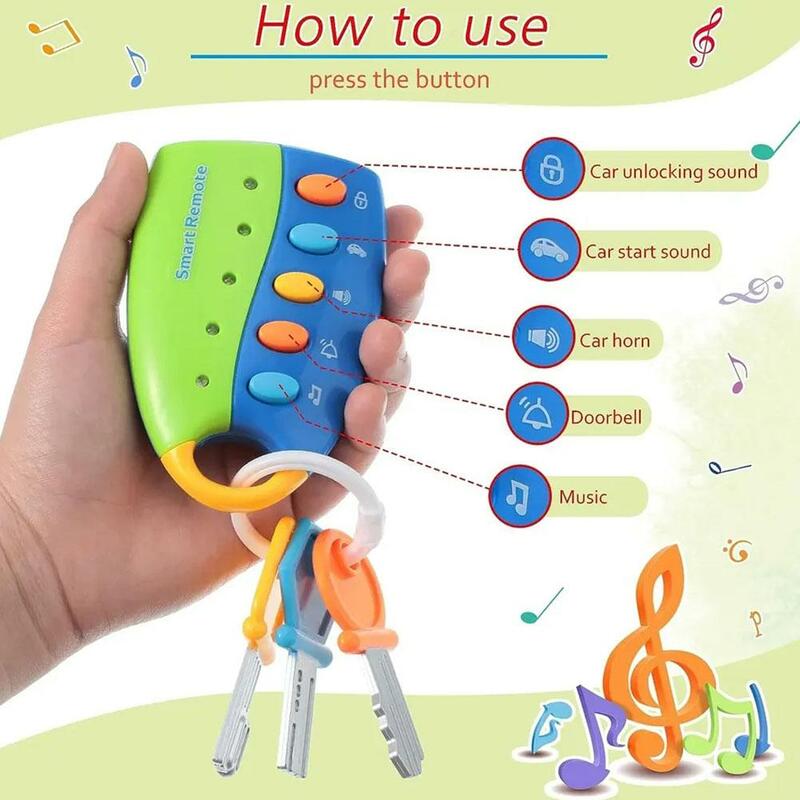 Montesori mainan musik bayi, mainan edukasi Remote vokal mobil kartun suara musik untuk anak balita Gi V3n7