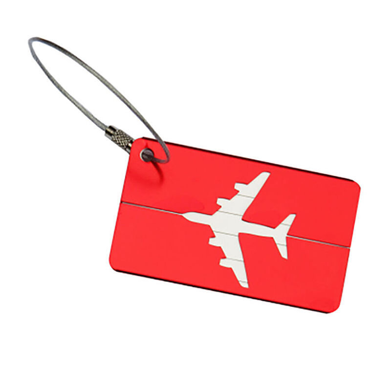 Etiqueta de equipaje de aluminio, accesorios de viaje, etiquetas de nombre de equipaje, organizador de soporte de etiqueta de dirección de maleta, correa de equipaje de viaje
