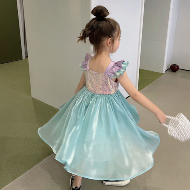 Детский костюм Русалочки, платье принцессы Ариэль, для девочек 4-8 лет