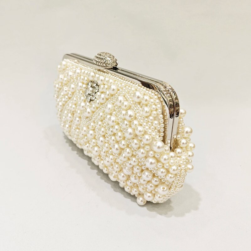 JXL perle nappe borsa borsa pochette per donna abiti da sera con perline di lusso borse
