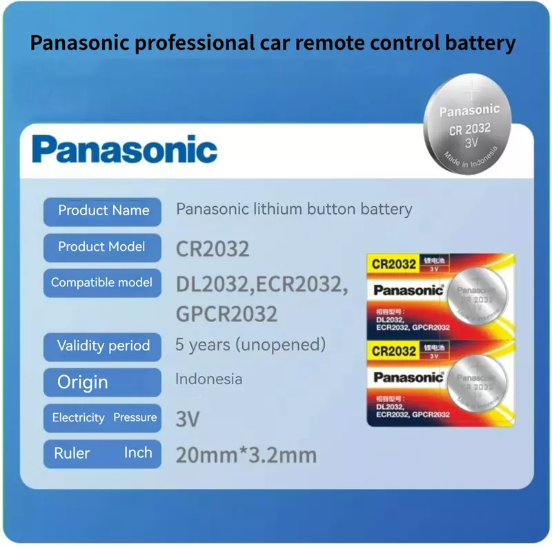 Panasonic cr2032 3 alkalische V-Batterien für Taschen rechner Spielzeug uhr