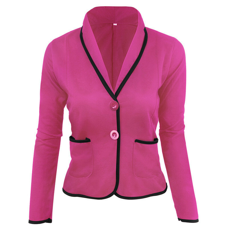 S-6XL Women Yellow Casual Lapel Short Blazers Single Breasted Solid Colors Office Work Suits 2023 Woman Plus Size Cotton Blazer