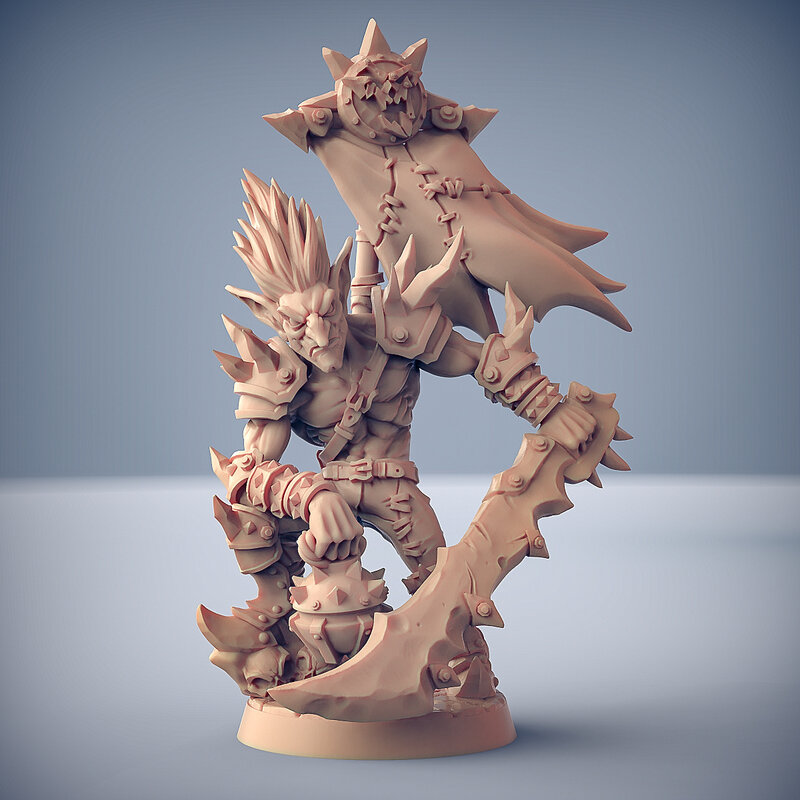 Bomb Goblin Warrior Miner pemula Model meja permainan catur Model tidak dicat cetak 3D