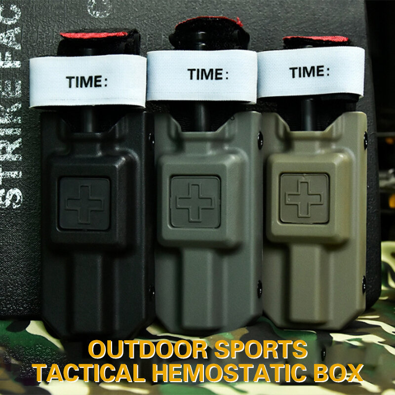 Zestaw pudełek do przechowywania opasek uciskowych, zewnętrzne pudełko medyczne Molle Tactical Emt Emergency Survival