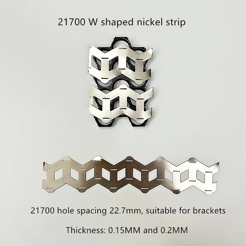 18650 And 21700 Battery 2P Wavy Nickel Strip Nickel Sheet W Type Nickel Strip Coil 2 Units W Type