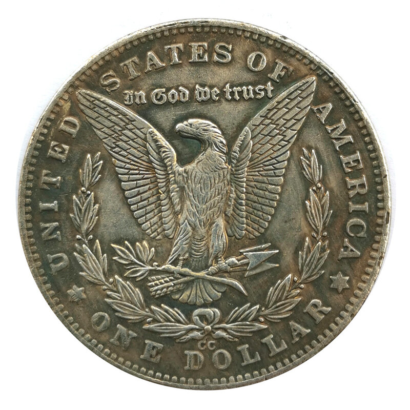 Moneda conmemorativa de lujo de un dólar, monedas de Arte de EE. UU., regalo de bolsillo para pareja, moneda conmemorativa de la suerte + bolsa de regalo