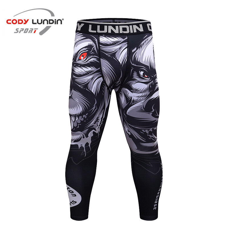 Cody lundin กางเกงรัดรูปขายาวสำหรับผู้ชาย, กางเกงรัดรูปไม่มีโครงกางเกงขายาวสำหรับออกกำลังกาย Jitsu spats