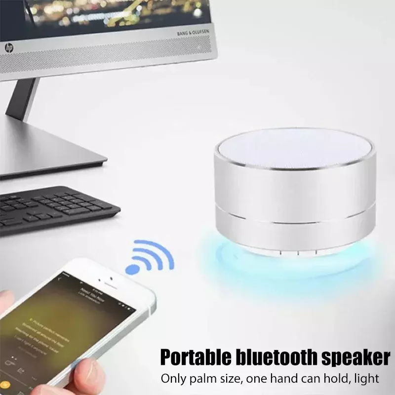 Loudspeaker portabel, untuk penyiaran kartu TF nirkabel Bluetooth USB sistem suara rumput luar ruangan enceinte bluetooth Mini
