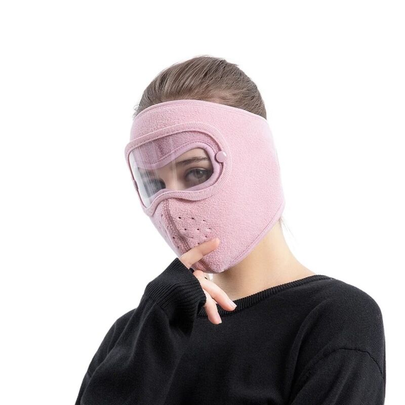 Maschere da sci in pile cuffie antivento antipolvere traspiranti maschera visiera protezione antiappannamento per lenti maschera per il viso in lana maschile