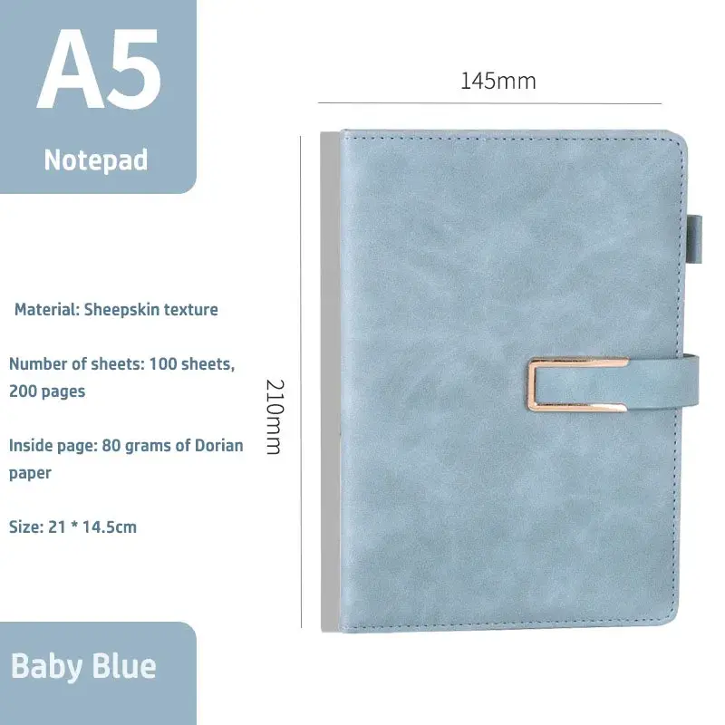 A5 Notebook Thick Sheepskin Business Office Buckle Notebook Creative Student Ledger Notebook Diary Plan Schedule Weekly Schedule